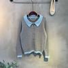 C S In The Room Collared Color bloCk Cable Knit Cardigan 4 ColorS