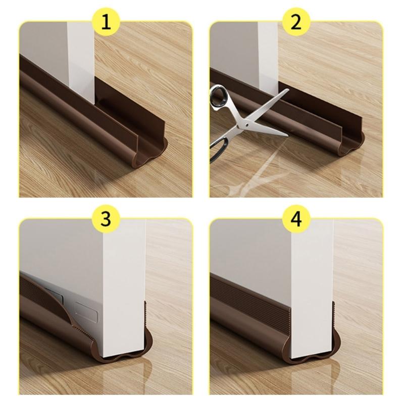 Door Seal Strips Easy to Install Door Bottom Seal Door Soundproofing Strips Suitable for Soundproofing & Weatherproofing