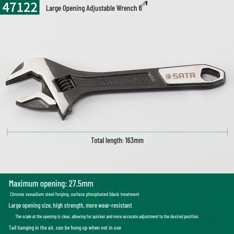 

SATA 47122-47125 Large Opening Adjustable Open End Wrench Set