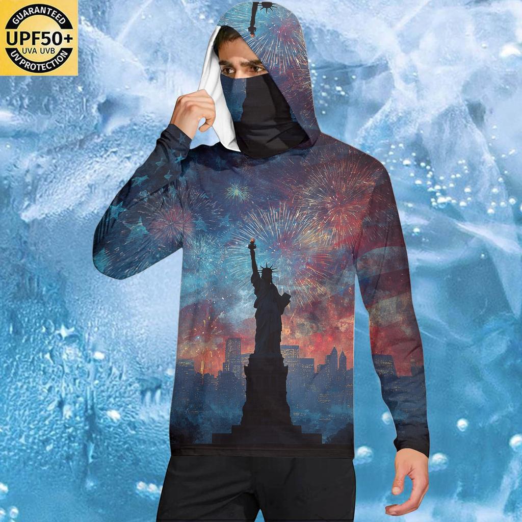 Men's Casual Hooded Long Sleeve Sunscreen Top