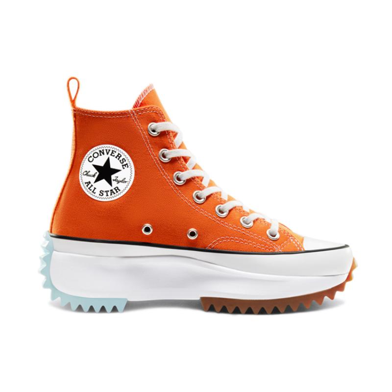 Converse Run Star Hike Trendy Comfort High Top Espadrilles Unisex Orange Yellow