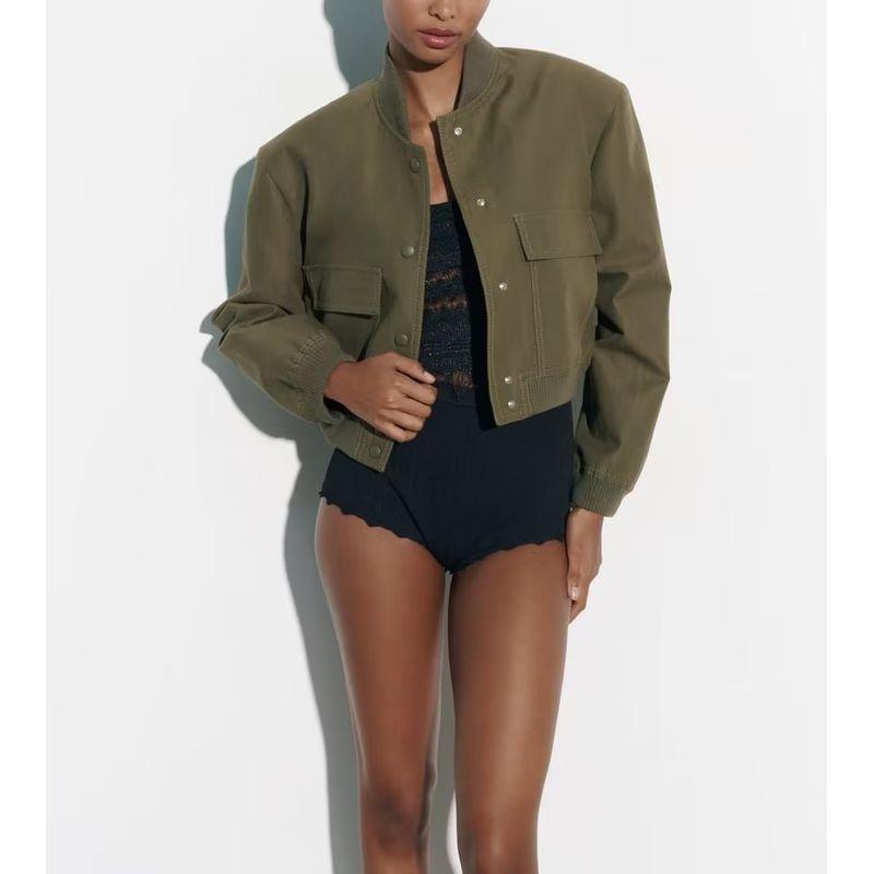 Za Fall New Arrival Large Loose Pockets Pilot Jacket Outwear 2921310 2945187 7712187