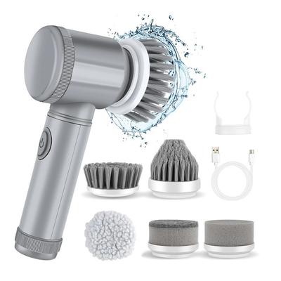 Electric Spin Scrubber, a Portable Cleaning Tool Featuring 5 Interchangeable Brush Heads, Designed for High-Speed Cleaning In Kitchens And Bathrooms