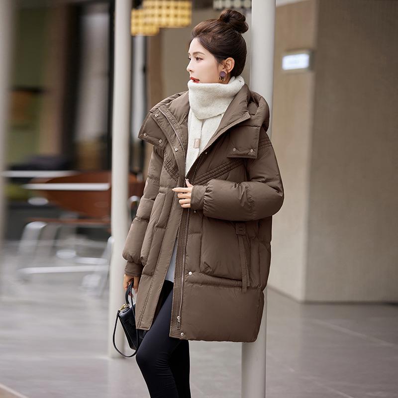 

Women s Winter Thickened Warm Hooded Down Jacket - HE99820 L (125-140 jin)