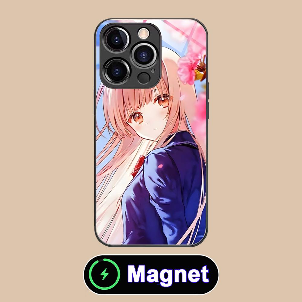 Angel Mahiru Shina Phone Case for iPhone 17 16 15 14 13 12 11 Air Pro Max Plus Mini Glass MagSafe Cover