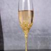Original Flute-shaped Embossed Crown Champagne Glass, Golden Light Luxury Sparkling Wine Cup Ceremonial Sweet Cocktail Glasses