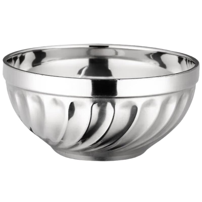 Huibang 14cm 304 Stainless Steel Insulated Rice Noodle Bowl