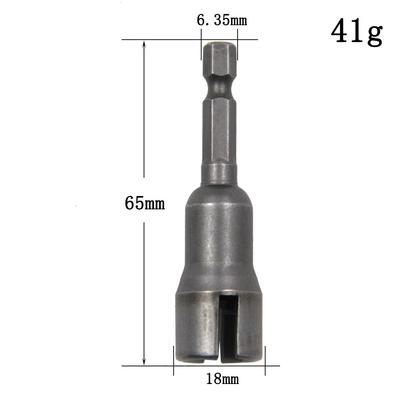 Slotted Hexagonal Shank 65mm Long Electric Screwdriver Socket Wrench Butterfly Hole Socket Wrench 1/4 Inch 6.35mm