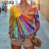 Women's Fashion Casual Long Sleeve V Neck Blouses & Shirts