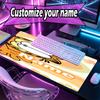 Custom Name Personalized Garfield Pattern Mousepad, Laptop PC Desk Mat, Decorative Desk Mat for Home Keyboard Pad Gift