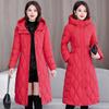 Down Coat for Women Winter Fleece Thickened Plush Hooded Loose Windproof Casual Jacket