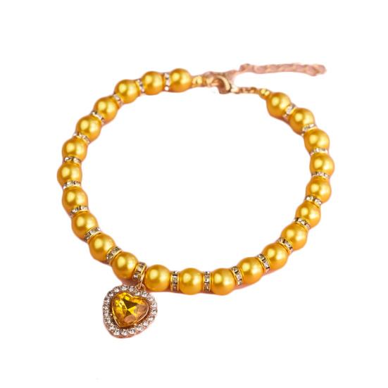 Κολιέ με μαργαριτάρια Αξιολάτρευτη διακοσμητική ρητίνη μαργαριταρένιο κολάρο για κατοικίδια για εξωτερικούς χώρους