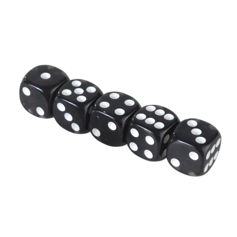 10Pcs 16mm 6 Sided Acrylic Number Cubes Coener Kid Toys for Digital Game Dice