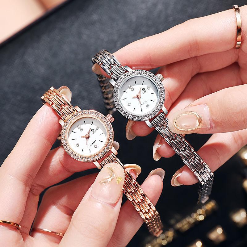 Japanese Simple Bracelet Watch Female Student Lady Exquisite Diamond Set Casual Trend Quartz Watch