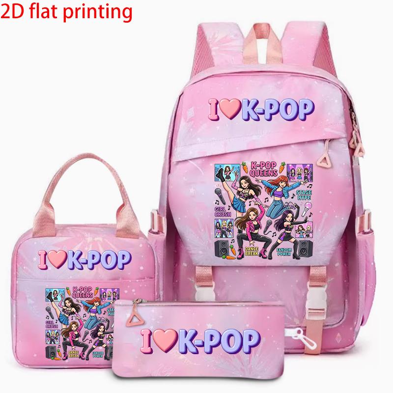 3PCS Numbered 6&7 Pattern Knapsack Set | The Perfect Choice for School & Journey With Premium Quality Materials