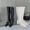 2025 New Elastic Thin Boots Tall Boots Mary Jane Socks Boots Early Autumn Foreign Style Korean Small Boots Women