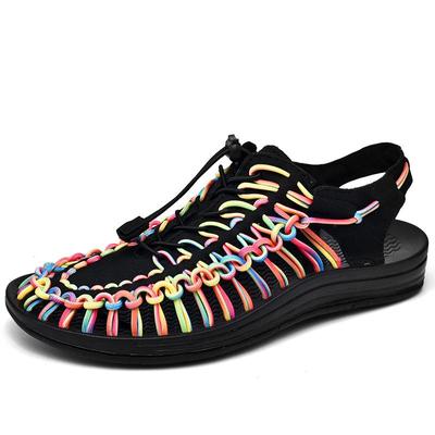 Men's Summer Sandals Soft Soled Beach Shoes Men's Woven Casual Slippers