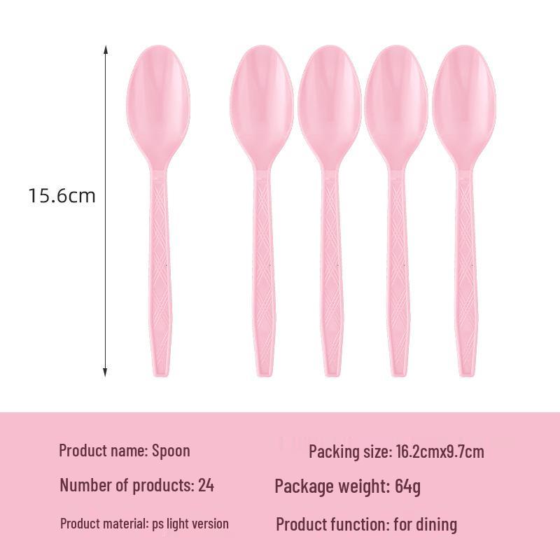 Macaron Pink Party Supplies Set: Disposable Plates, Cups, Napkins & Cutlery
