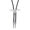 Western Cowboy Bolo Tie Bull Necktie Necklace Costume for Sweater American Bolo Tie Western Jewelry