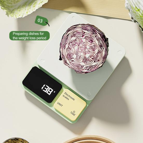 Kitchen Electric Scale 0.1G/5Kg High Precision LCD Display Mini Portable Multifunctional Cooking Baking Coffee