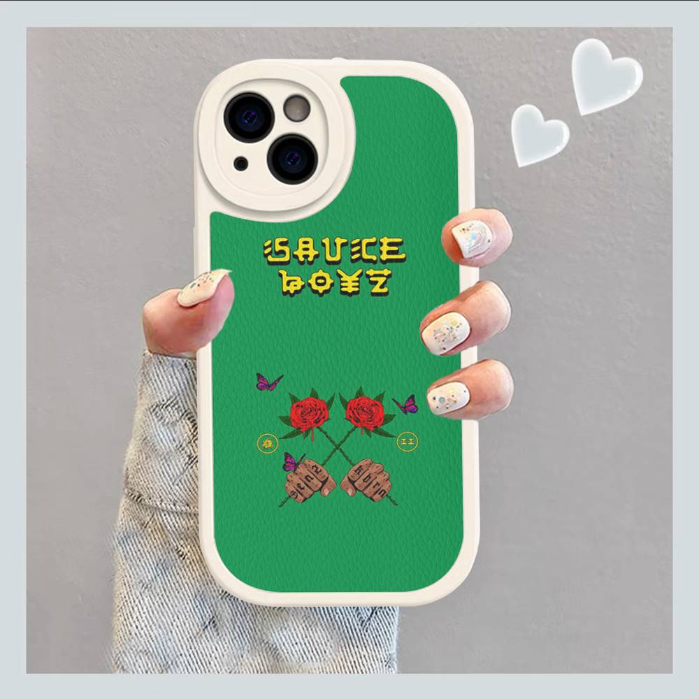 

E-Eladio C-Carrion Sauce Boyz Leather Phone Case For IPhone 16 16e 15 14 13 12 11 Pro Max Plus Mini Cover iphone 13