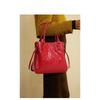 New European and American Fashion Embossed Lychee Pattern Six-piece Set for Women's Bag Versatile Women's One-shoulder Hand Length Straddle Bag