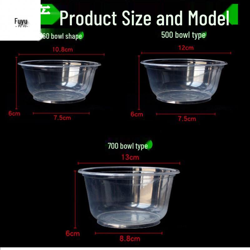 Disposable Tableware Set: Thickened Plastic Bowl with Lid, Banquet Spoon, Cup, and Chopsticks for Weddings and Household Use