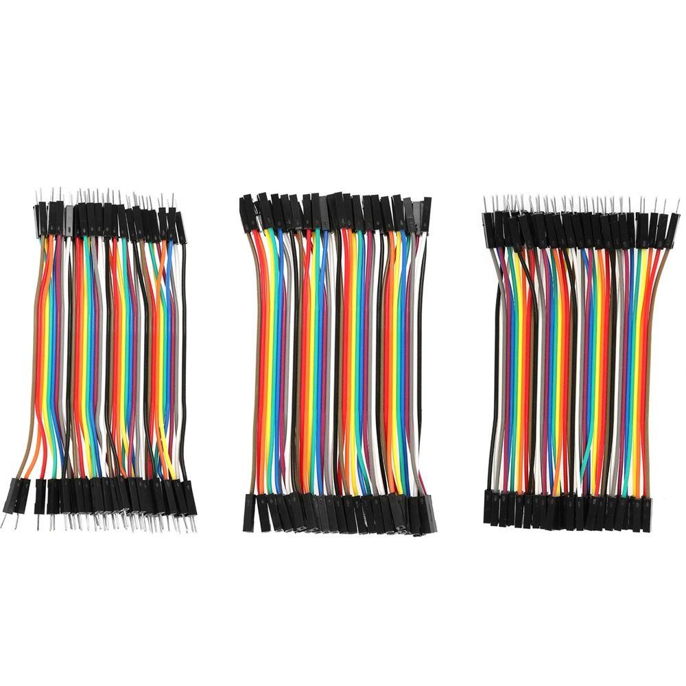 3 PCS 10CM Breadboard Jumper Wires 40 Pin Ribbon Cables Electronics Prototyping Dupont Wire Arduino