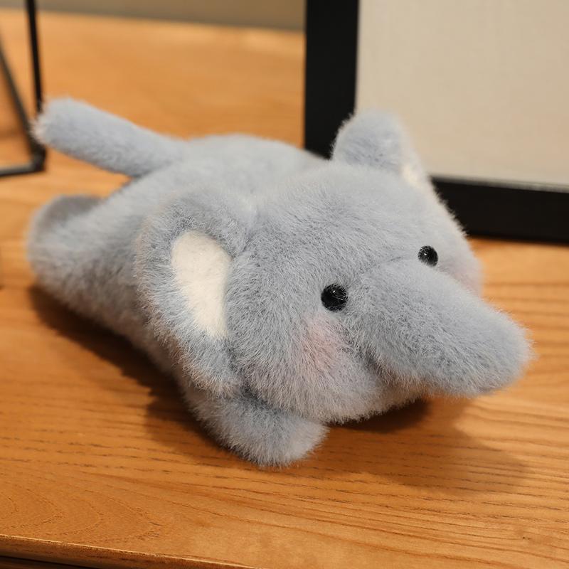 Cute Adorable Mini Animal Plush Toys Lying Rabbit Fox Elephant Capybara Panda Penguin Doll Creative Table Car Decor Pillow Gift
