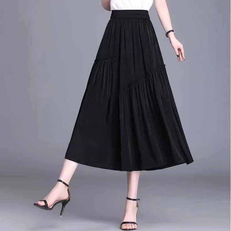 

Заказ Срезать бирку Оригинальная одежда иностранной торговли Женская одежда Распродажа большого бренда Юбка Большой размер Скрыть А-силуэт Юбка Большой подол Длинное платье Black L