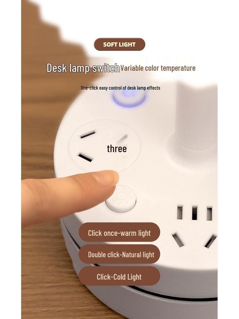 Luxury Glass LED Table Lamp - Eye Protection Night Light for Master Bedroom and Nursery.