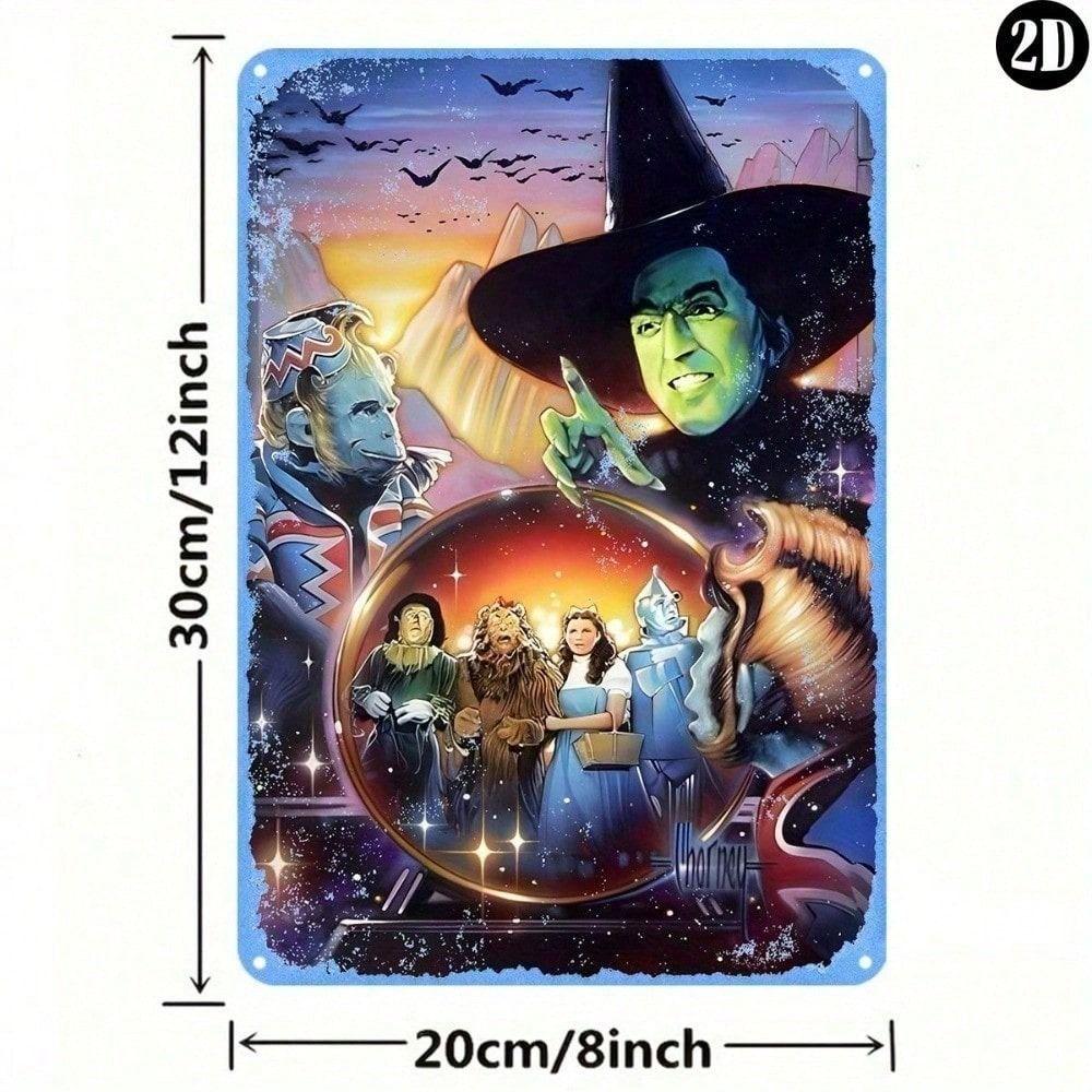 

Gothic Halloween Metal Poster Pumpkin Ghost House Vintage Wall Art Decor 20x30cm