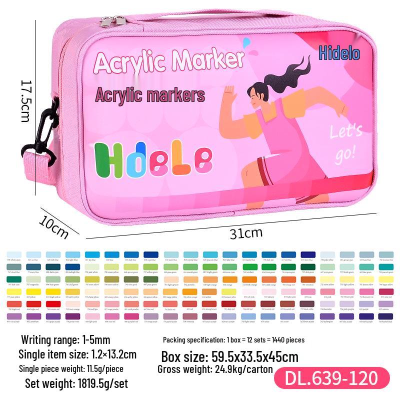 Huideluo Soft-tip Marker Set: Liquid Ink Acrylic Art and Journal Drawing Pens for Students
