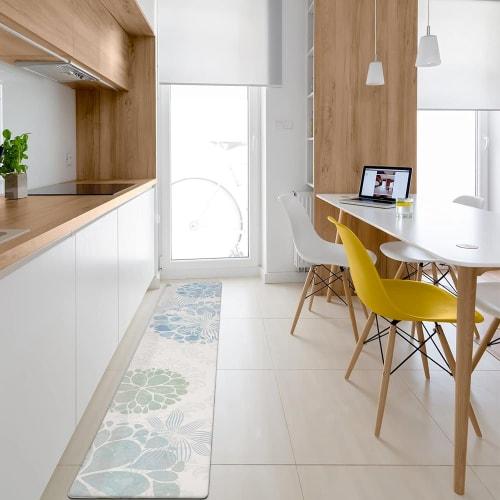 Ashmore Kitchen Mat, Wipeable, Non-Slip, Long PVC Floor Mat, Water-Repellent, Stylish, Anti-Slip, Antibacterial, Flame-Retardant, 10mm Thick, Easy To