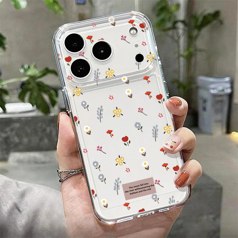 Black Rose Floral Pattern Case For iPhone 17 Pro Max Coque iPhone 16 15 14 13 Pro Max 11 Clear TPU Silicone Soft Cover