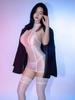 Sexy Women Sheer See Through Micro Mini Dress High Elastic Backless Bodycon Dress Sheer See Through Cosplay Maid Tight Dress