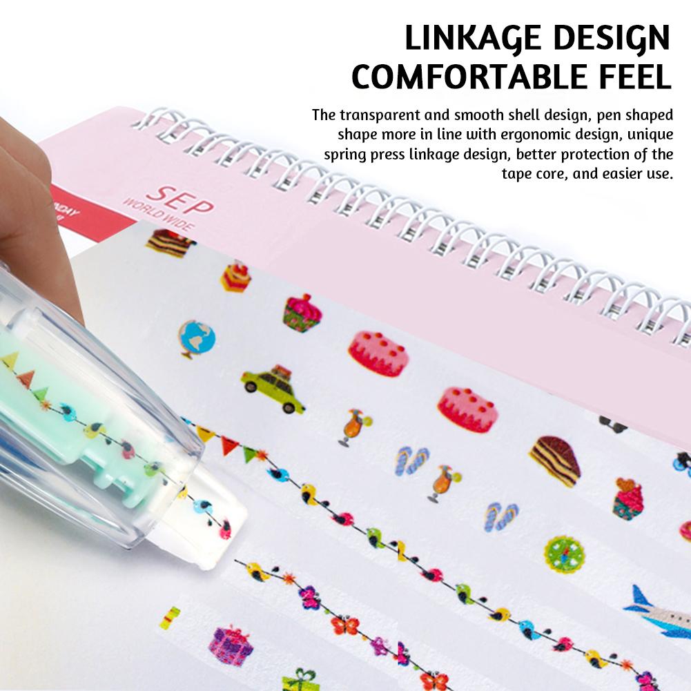 Correction Tape Decorative Sticker Pen Animal Press Type Decorative Pen Cute Pattern Decorative Tape Student Stationery Supplies