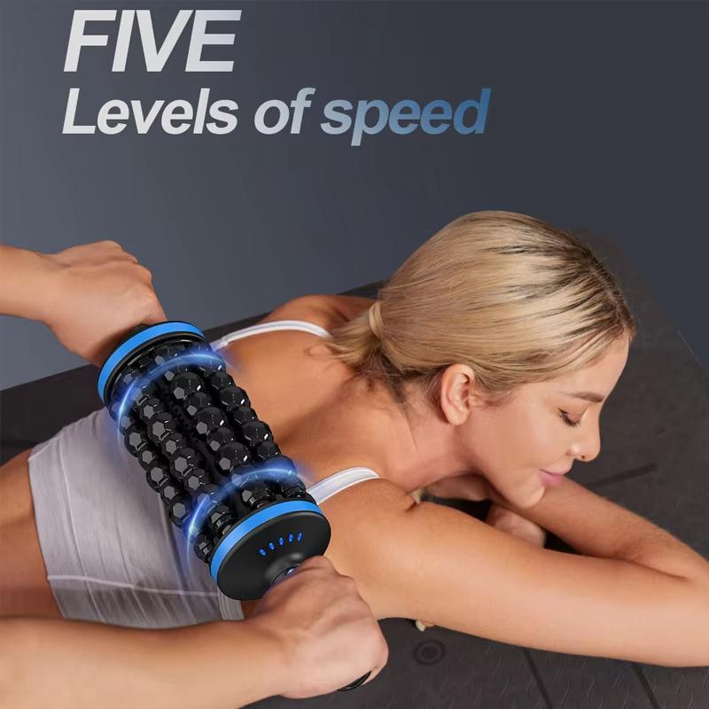 Massageador Corporal de Rolo Sem Fio Relaxamento Muscular e Fascial Vibradores Exercício de Fitness em Casa Relaxamento Abdominal e das Pernas Alívio da Dor