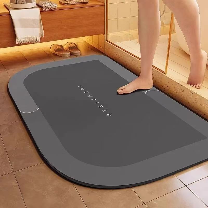 60*90cm Non-Slip Bathroom Absorbent Diatomite Mat, Soft and Super High Quality Quick-Dry Shower Rug