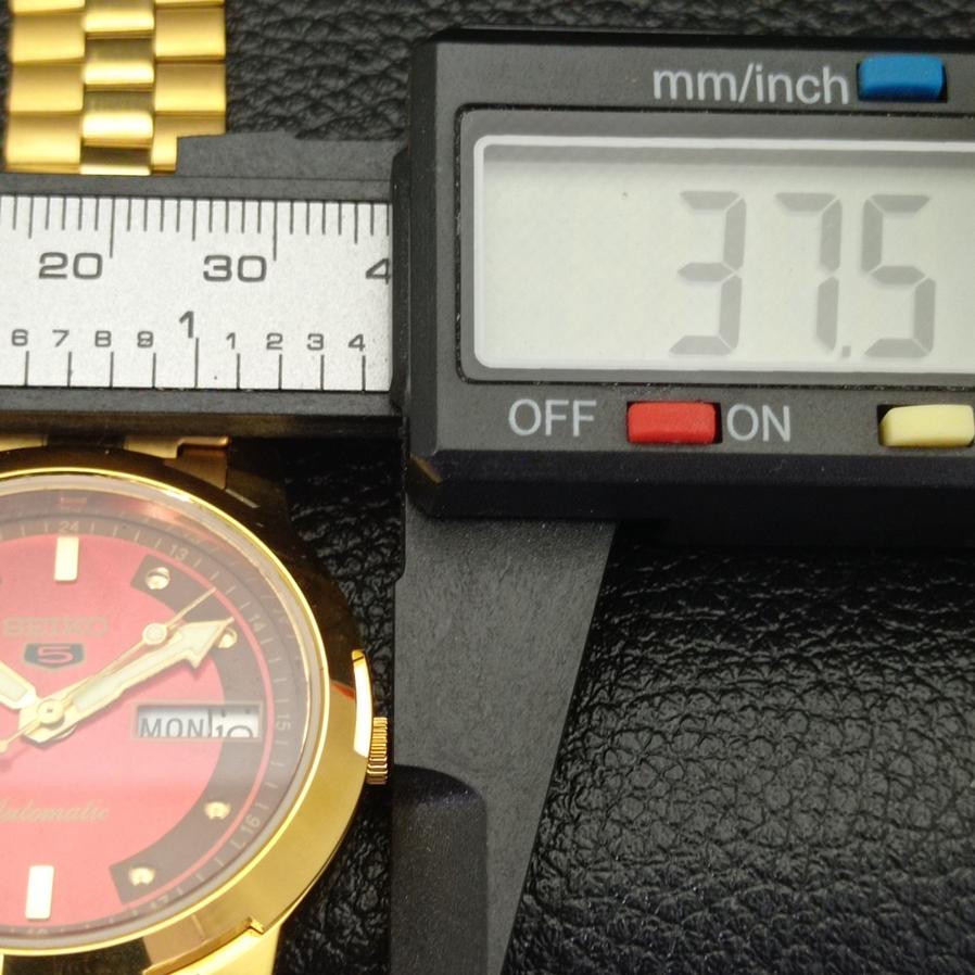 SEIKO 5 AUTOMATIC MENS JAPAN 6309A REFURBISHED RED DIAL WRIST WATCH a426402-2