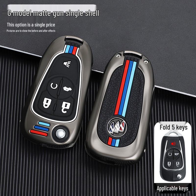 Buick Key Case for Modified Folding Keys: Compatible with Yinglang GT/XT, Junyue, Junwei, Kaiyue Models.