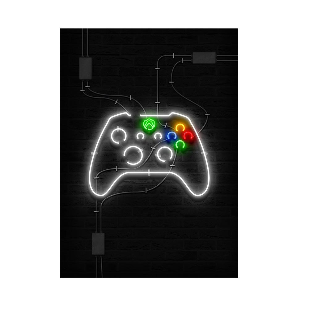 Gaming Room Posters Gamepad Wall Art Posters and Prints Canvas Painting Wall Pictures Gamer Gift for Boys Children Room Decor