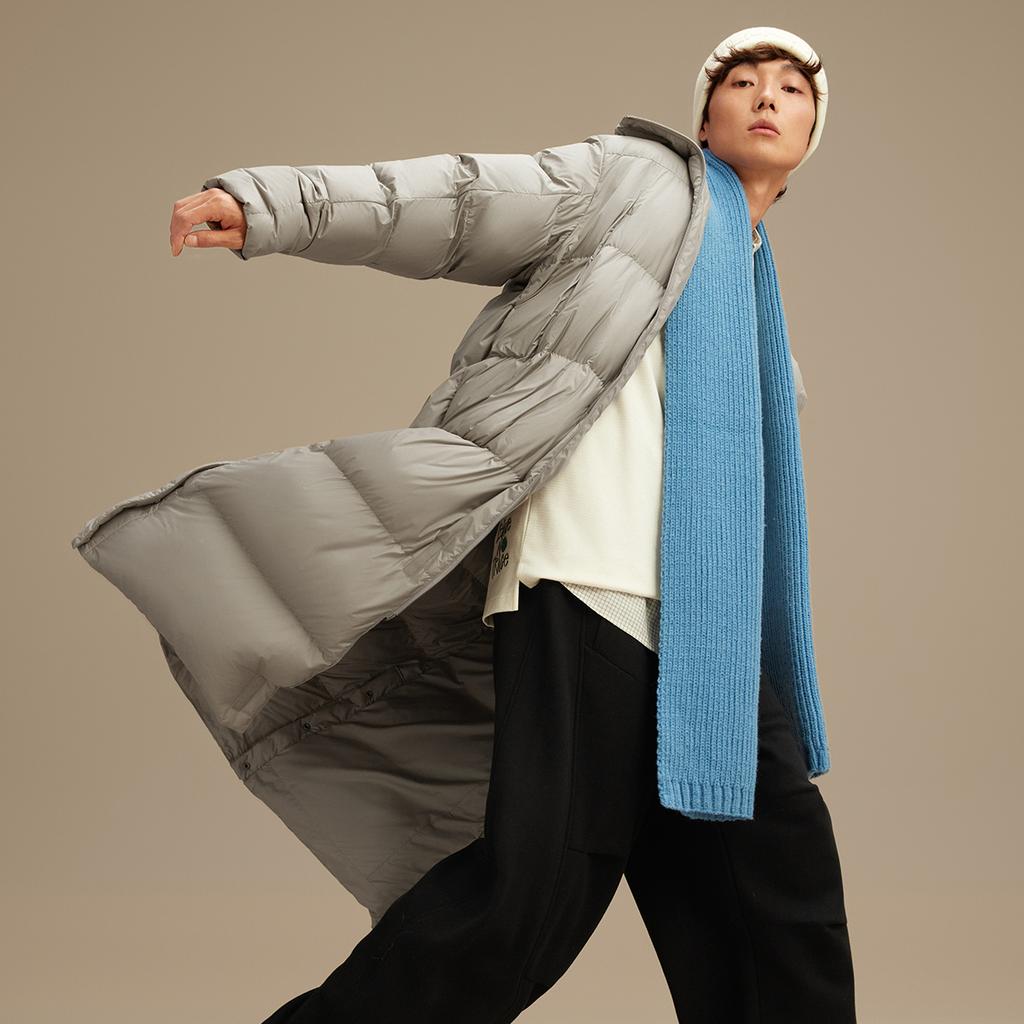 Li Ning Loose Fit Hooded Simple Brand Letter Print Comfortable Versatile Down Jacket Men Outerwear AYMV513-3