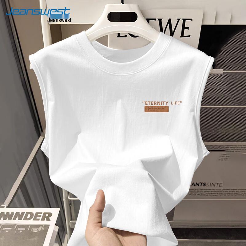 Jeanswest Men s Cotton Loose Fit Sleeveless Tank Top M