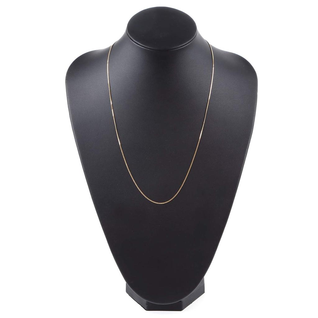 18k Gold Curb Chain with Mint Certification Mark Necklace, 2-Sided, 3.0g, 60cm,