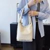Premium Bag Women's 2025 New Fashion Retro Versatile Casual Shoulder Bag Rivet Tote Bag