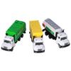 3pcs 1:50 Garbage Truck Models Set Plastic Alloy Sanitation Tanker Trucks Toy Set for KidsPull Back