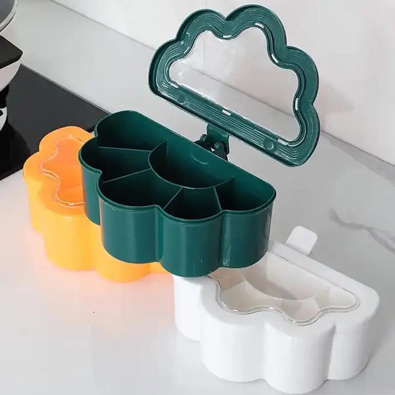 Seasoning Jar Multi-functional Plastic Storage Seasoning Box Multi Grid Salt Jar Pepper Sugar Bowl Spice Condiment Container