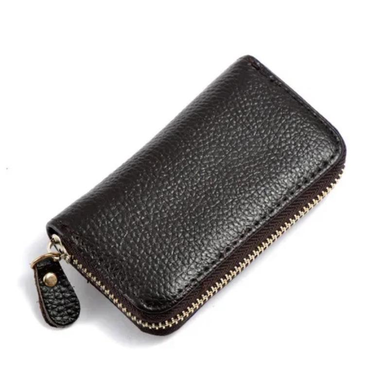 100% Genuine Leather Men's Card Bag, Multifunctional Car Key Bag, Women's Coin Purse