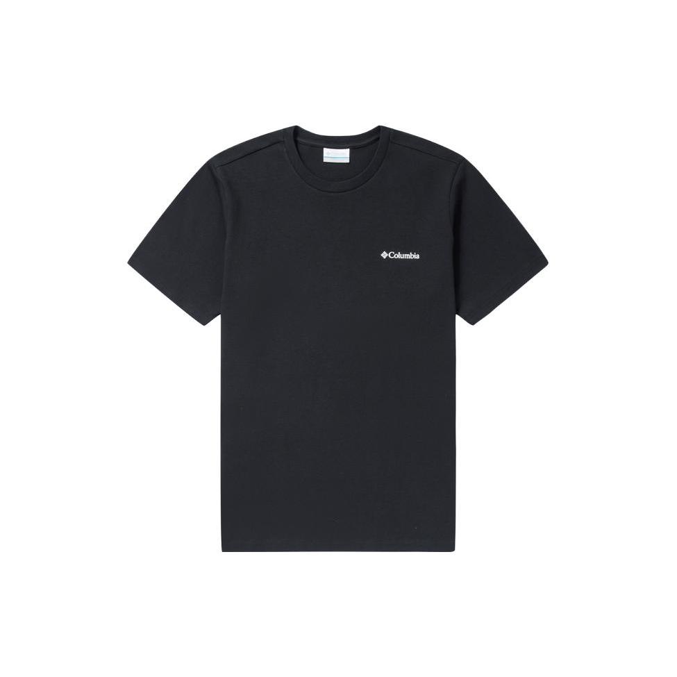 Columbia T-Shirts Men's Black Crew Neck Moderate Straight Fit AE5592-011